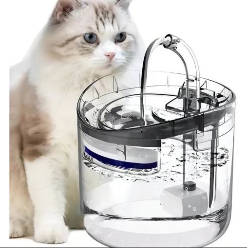 Fuente de agua para gatos con sensor de